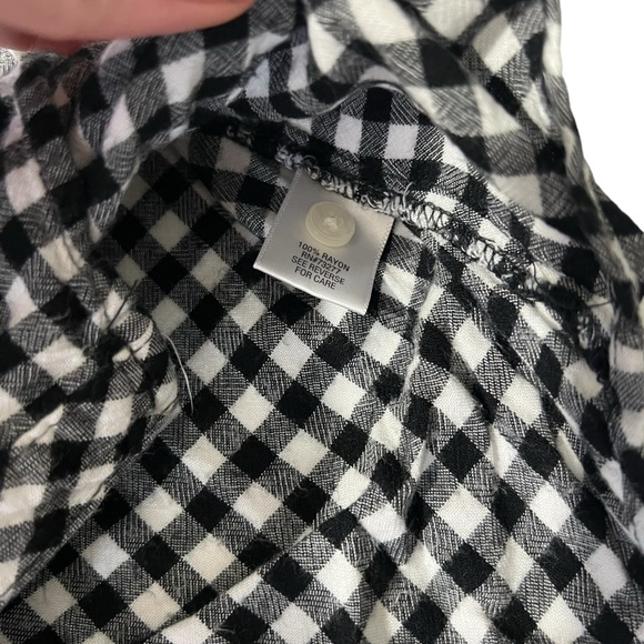Croft & Barrow - Womens Checkered Peplum Top Sz MDP - Picture 6 of 9